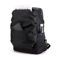 Матовый городской мужской минималистичный рюкзак (черный, серый, синий)
