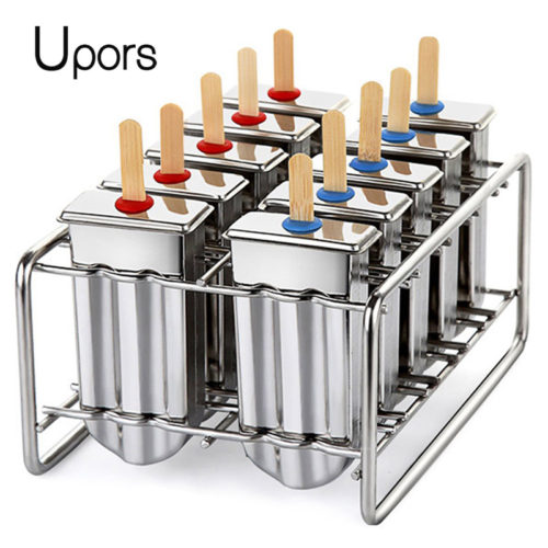 UPORS металлическая форма (подставка и ячейки) для приготовления мороженого эскимо классической формы на палочке