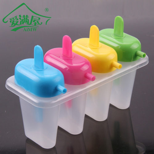 Пластиковая форма для приготовления мороженого эскимо на палочке (4 ячейки)